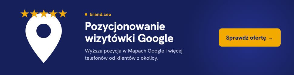 pozycjonowanie wizytówki google